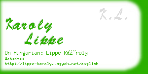 karoly lippe business card